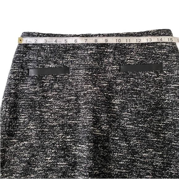 Talbots Black White Heather Cotton Blend Skirt 6P - Picture 8 of 10